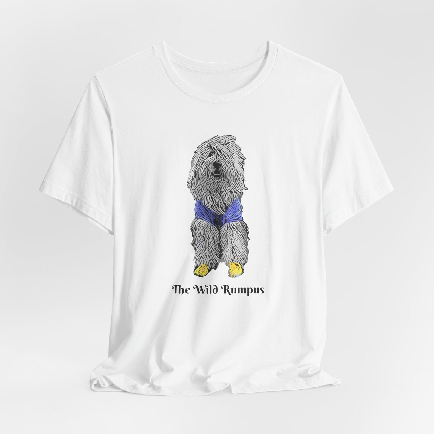 T-Shirt — 'The Wild Rumpus' Cute Old English Sheepdog Graphic Tee