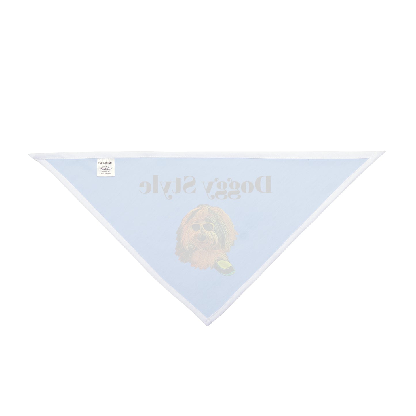 Doggy Style Pet Bandana — Cute Dog Portrait with Sunglasses & Text