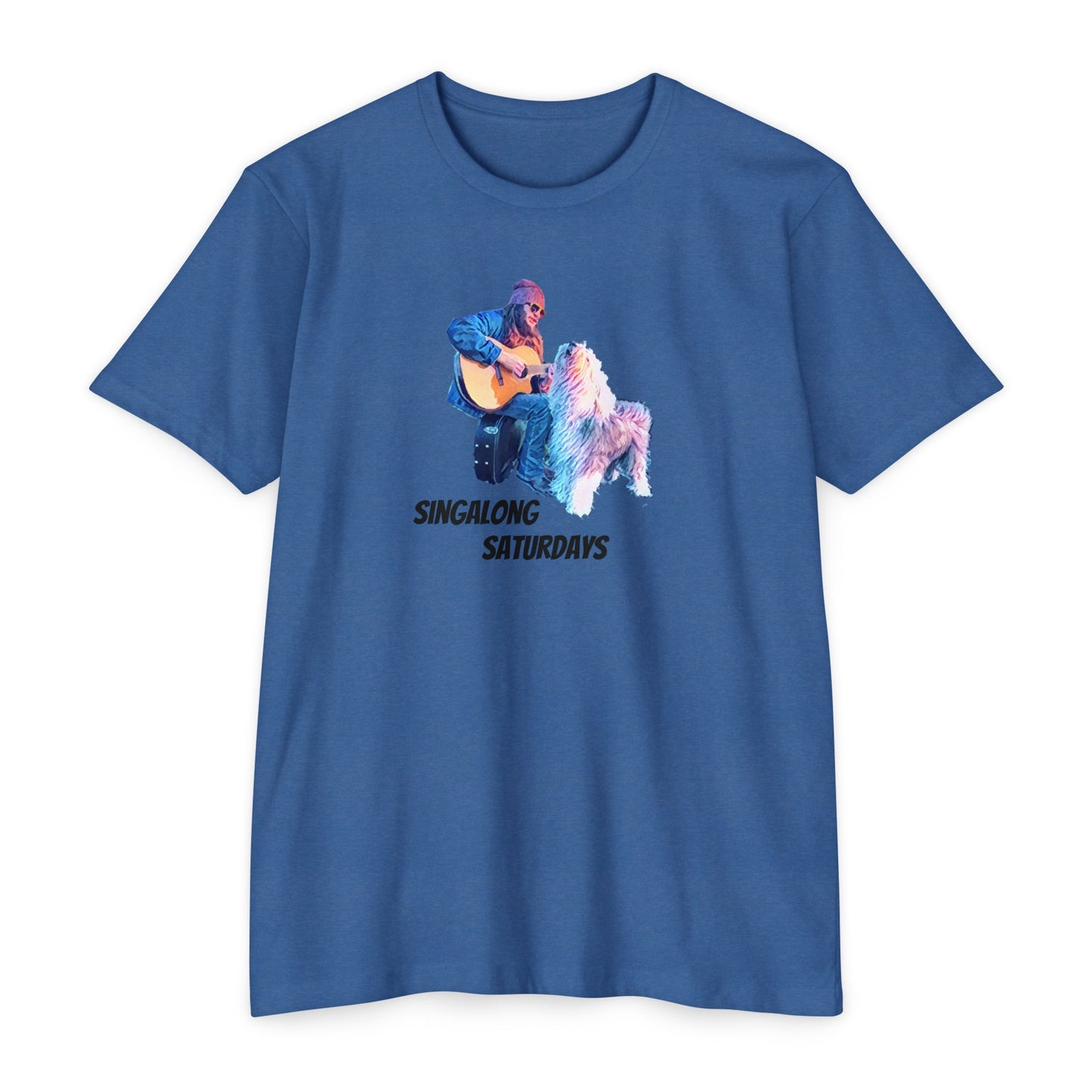 Singalong Saturdays T-Shirt — Guitarist with Dog Graphic Tee