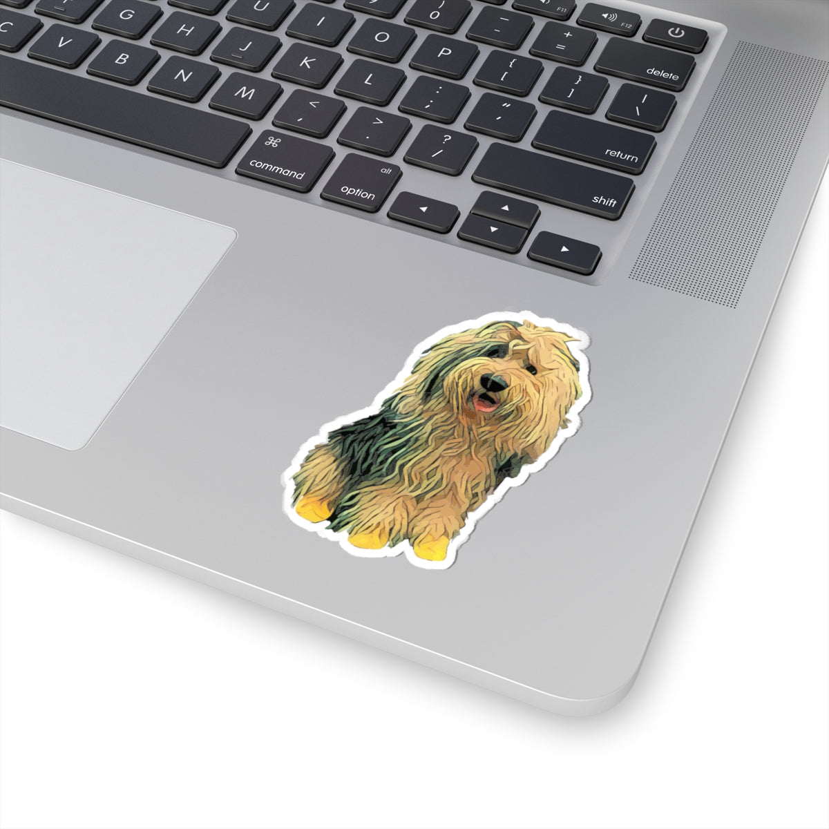 Old English Sheepdog Kiss-Cut Sticker – Cute Fluffy Dog Laptop Decal
