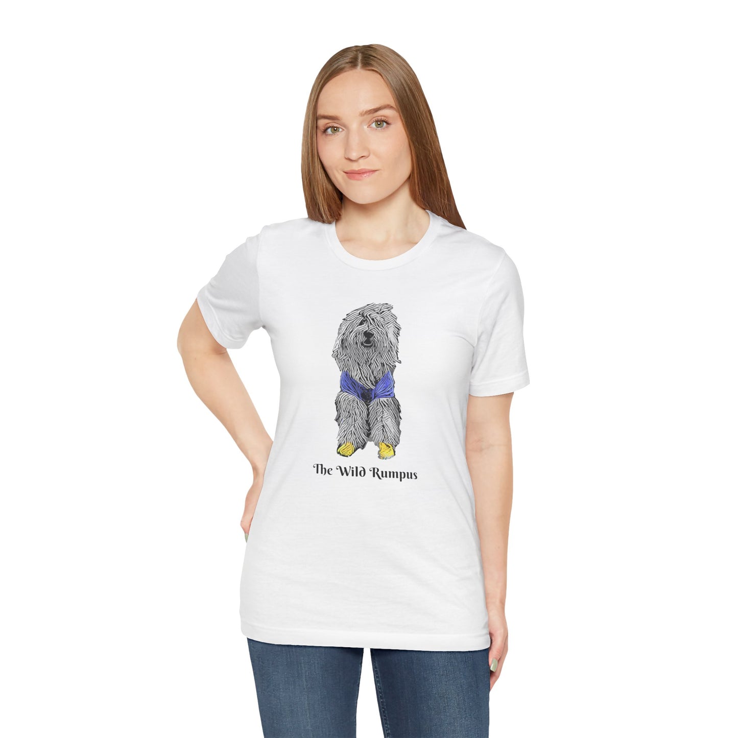 T-Shirt — 'The Wild Rumpus' Cute Old English Sheepdog Graphic Tee