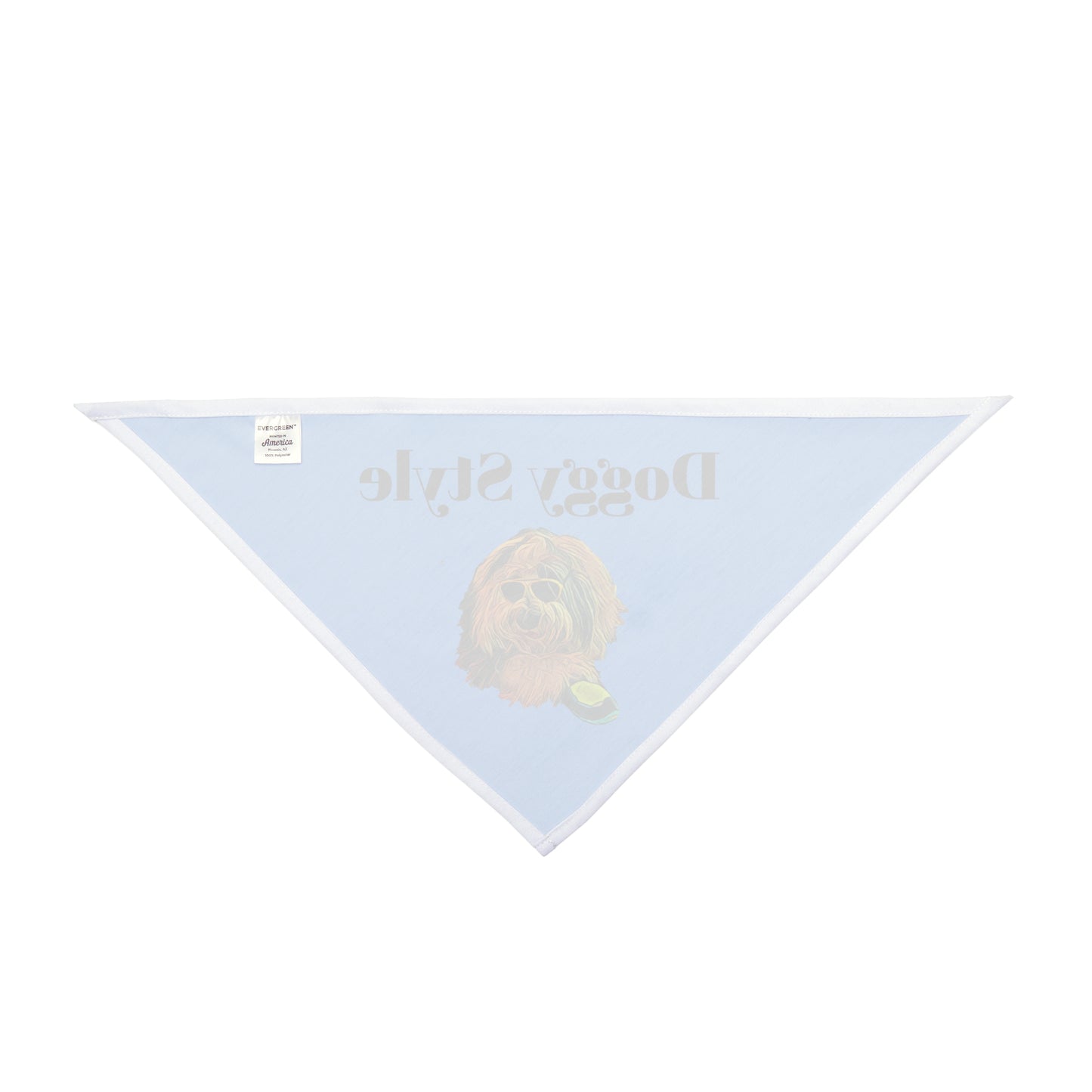 Doggy Style Pet Bandana — Cute Dog Portrait with Sunglasses & Text