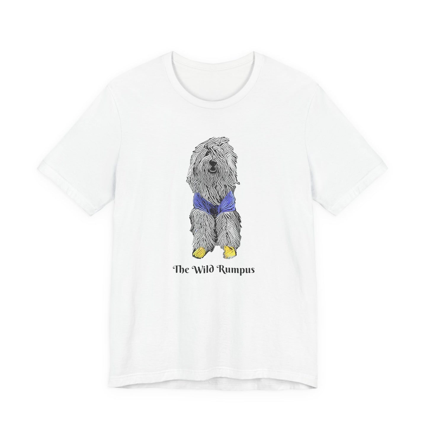 T-Shirt — 'The Wild Rumpus' Cute Old English Sheepdog Graphic Tee