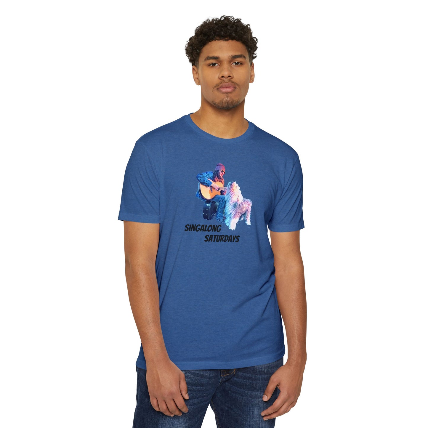 Singalong Saturdays T-Shirt — Guitarist with Dog Graphic Tee