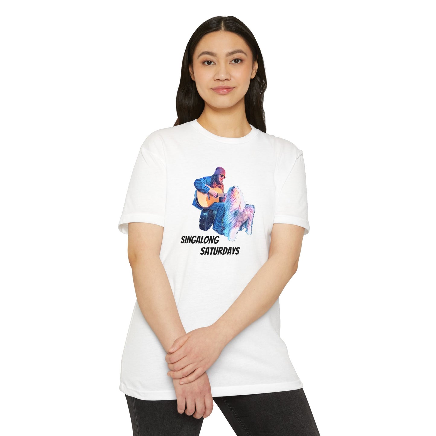 Singalong Saturdays T-Shirt — Guitarist with Dog Graphic Tee